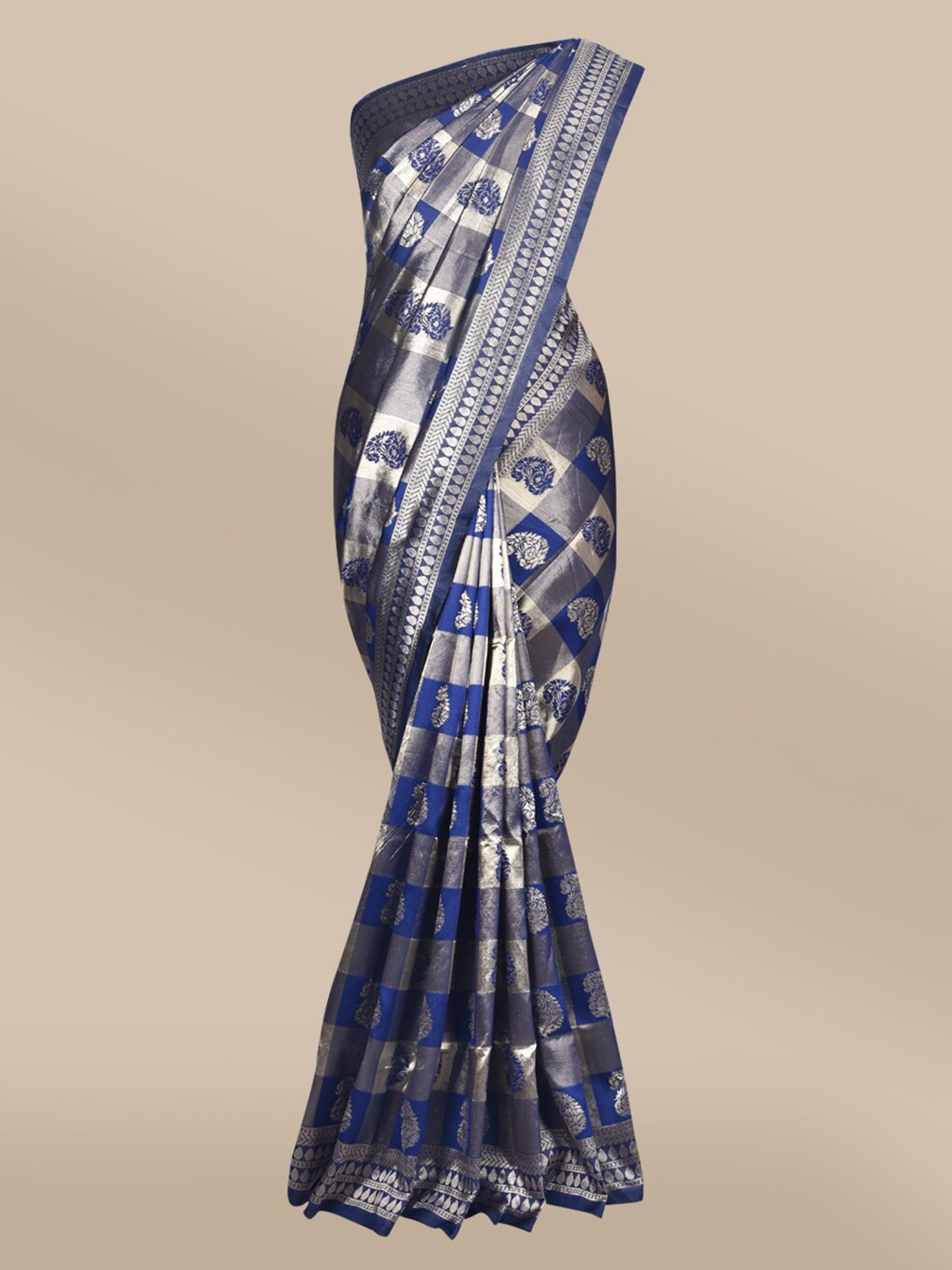 The Chennai Silks Navy Blue & Gold Ethnic Motifs Woven Design Art Silk Banarasi Saree
The Chennai Silks Navy Blue & Gold Ethnic Motifs Woven Design Art Silk Banarasi Saree