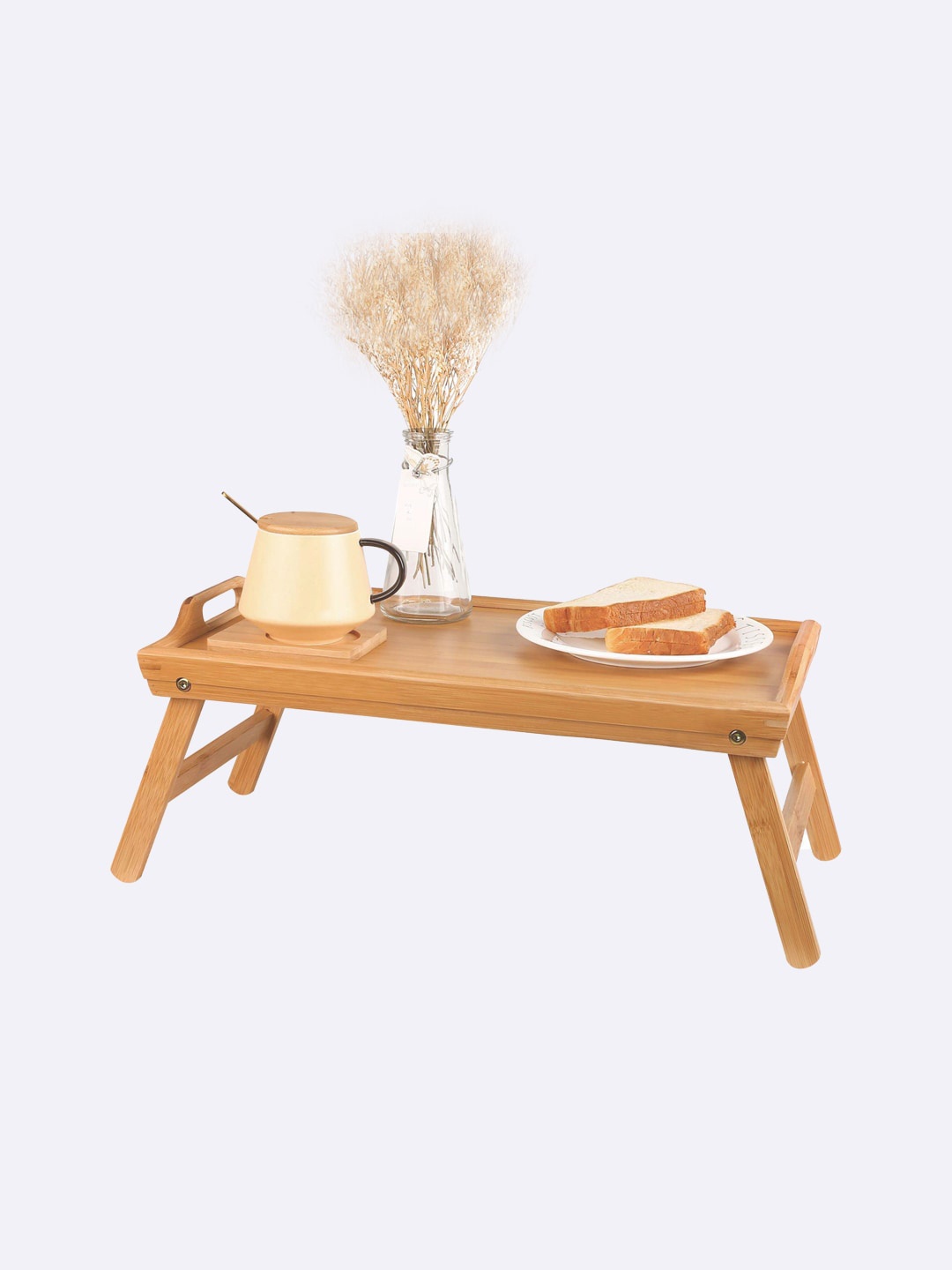 MARKET99 Beige Solid Handcrafted Bamboo Serving Tray