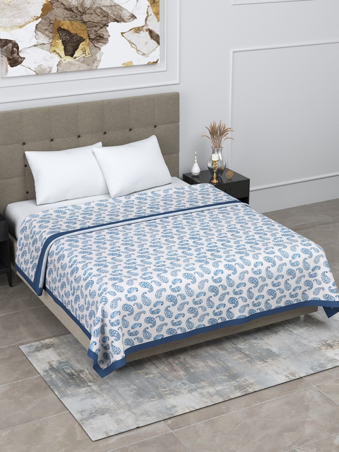 LINENWALAS Happy Sleeping Blue & White Ethnic Motifs AC Room 150 GSM Double Bed Dohar
LINENWALAS Happy Sleeping Blue & White Ethnic Motifs AC Room 150 GSM Double Bed Dohar