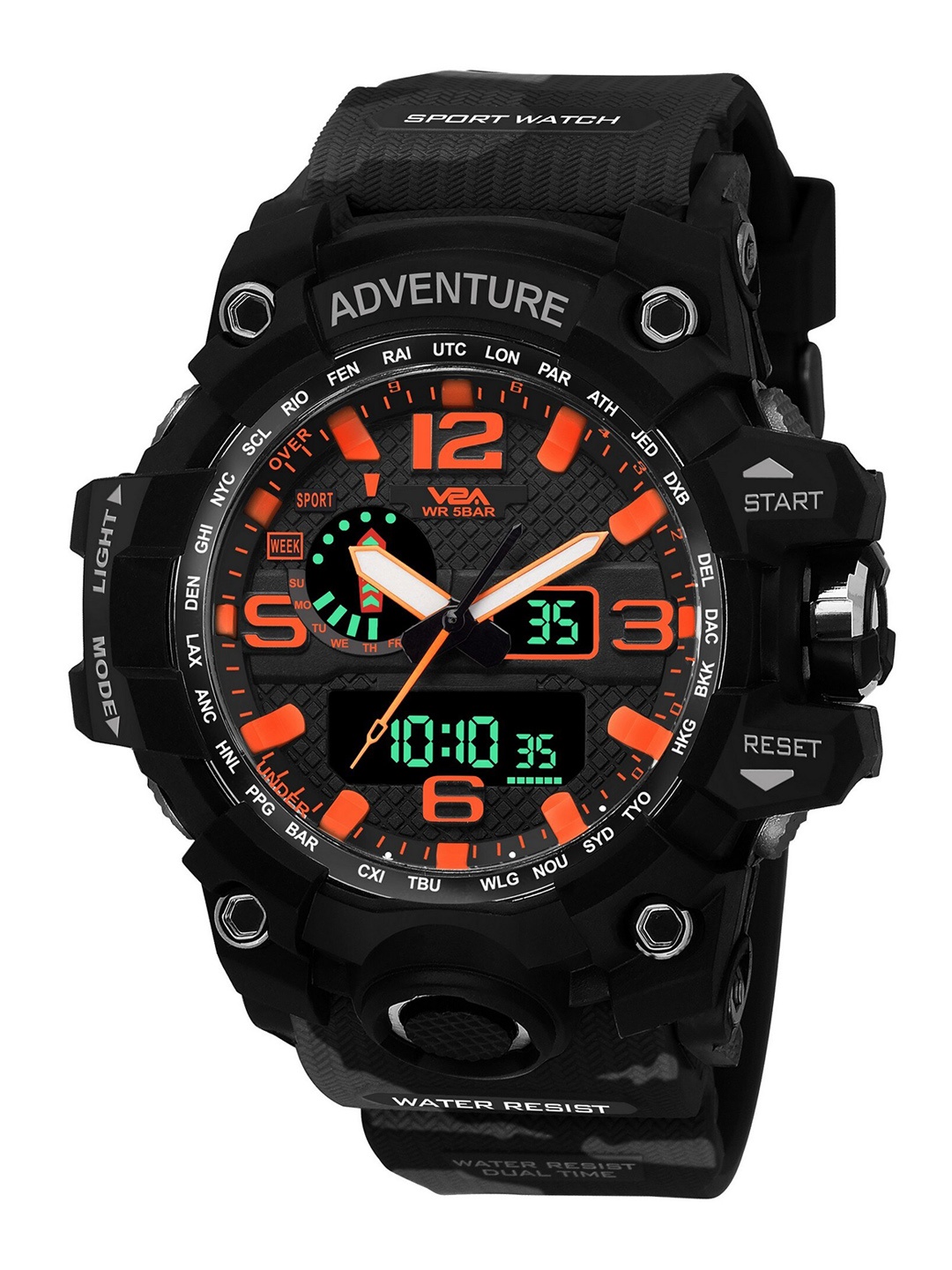 V2A Men Black Dial & Straps Analogue and Digital Multi Function Watch V2A-1545MC
V2A Men Black Dial & Straps Analogue and Digital Multi Function Watch V2A-1545MC