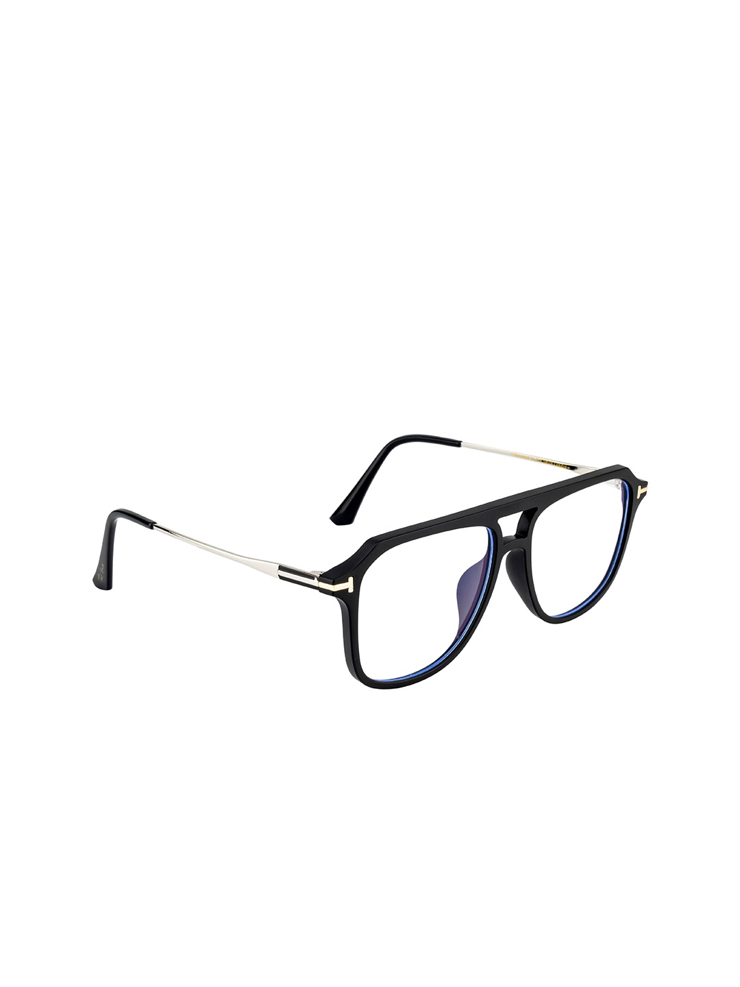 Ted Smith Unisex Black & Silver-Toned Blue Light Blocking Computer Full Rim Aviator Frames TSI-B005_M.BLK
Ted Smith Unisex Black & Silver-Toned Blue Light Blocking Computer Full Rim Aviator Frames TSI-B005_M.BLK