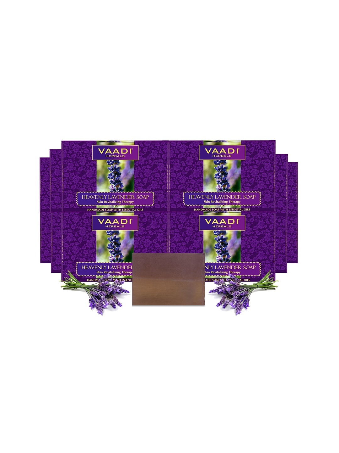 Vaadi Herbals Set of 12 Heavenly Lavender Soap with Rosemary Extract - 75 g Each, Purple
Vaadi Herbals Set of 12 Heavenly Lavender Soap with Rosemary Extract - 75 g Each, Purple