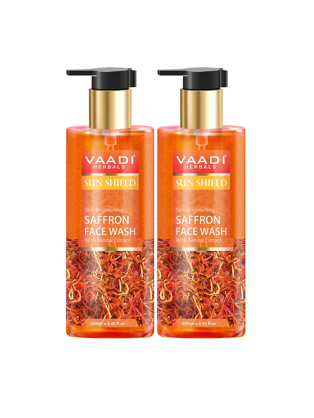 Vaadi Herbals Set of 2 Sun Shield Skin Whitening Saffron Face Wash - 250 ml Each, Orange
Vaadi Herbals Set of 2 Sun Shield Skin Whitening Saffron Face Wash - 250 ml Each, Orange