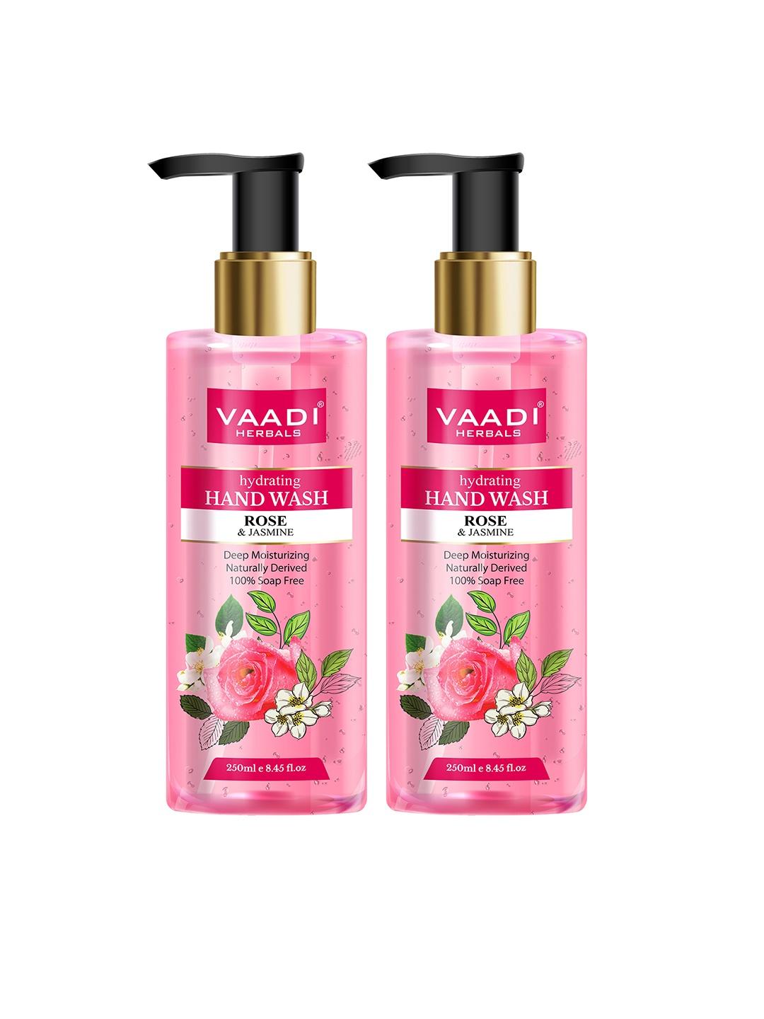 Vaadi Herbals Set of 2 Deep Moisturizing Rose & Jasmine Hydrating Hand Wash - 250 ml Each, Pink
Vaadi Herbals Set of 2 Deep Moisturizing Rose & Jasmine Hydrating Hand Wash - 250 ml Each, Pink