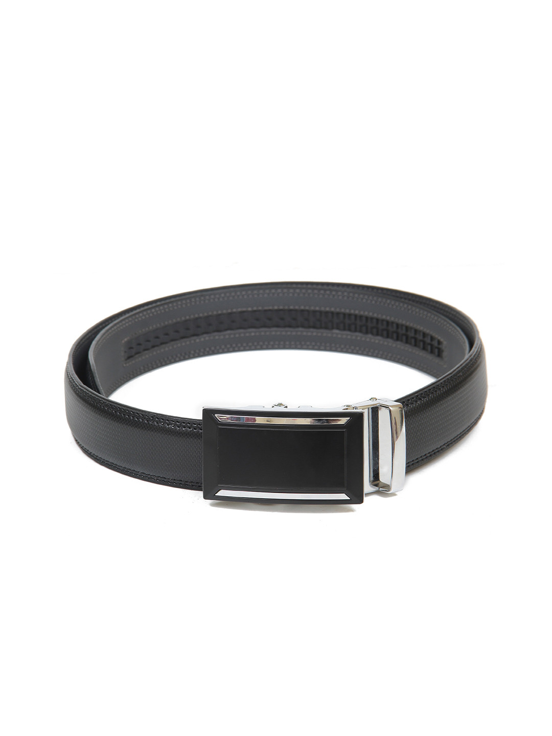 Calvadoss Men Black Textured No Holes PU Belt 
Calvadoss Men Black Textured No Holes PU Belt