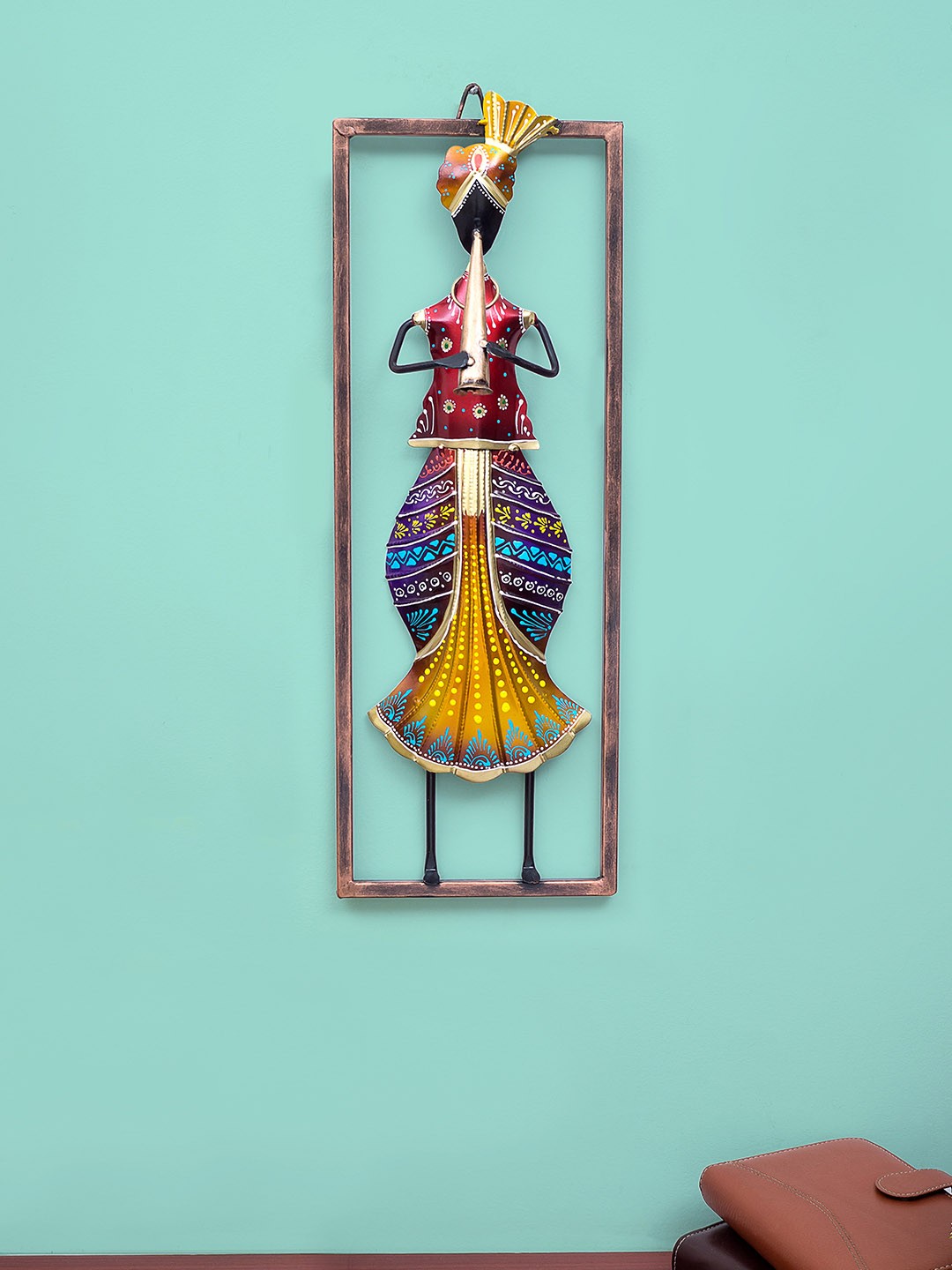 Golden Peacock Multicoloured Flute Playing Musician Figurine Frame Wall Decor, Multi
Golden Peacock Multicoloured Flute Playing Musician Figurine Frame Wall Decor, Multi