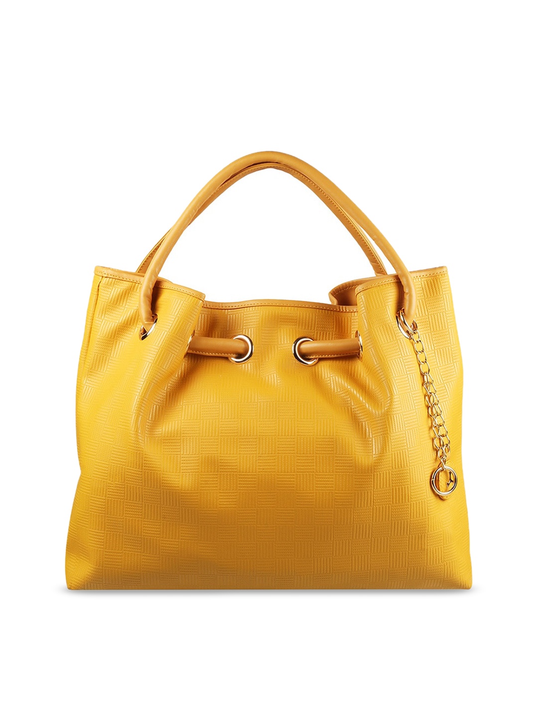 Mochi Yellow PU Bucket Handheld Bag