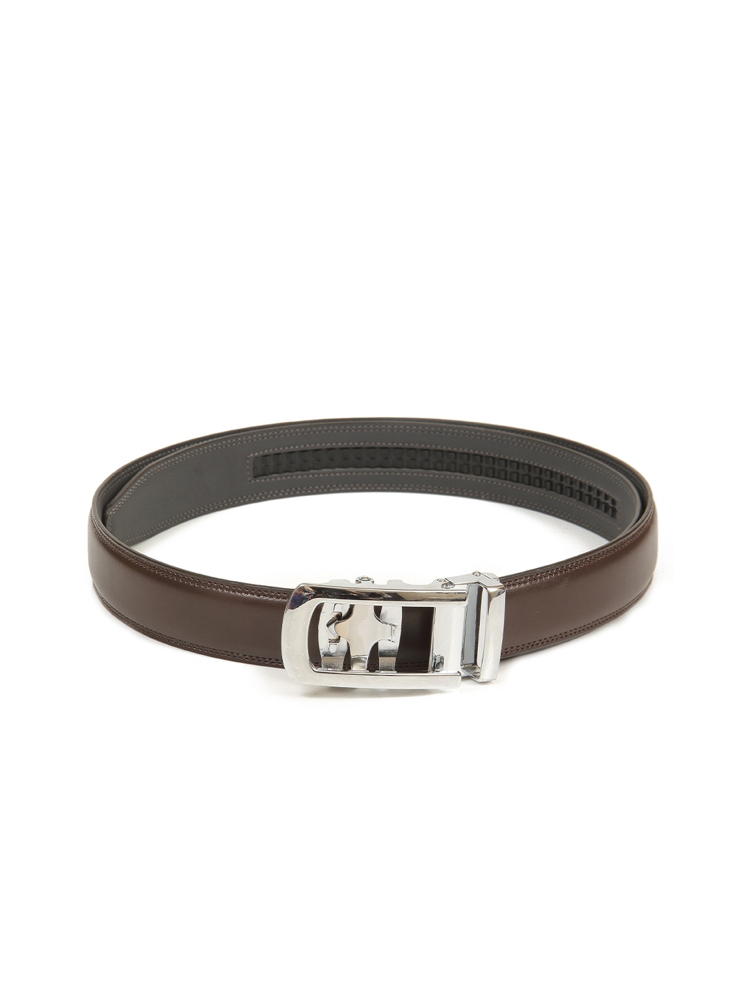 Calvadoss Men Brown Textured PU Belt
