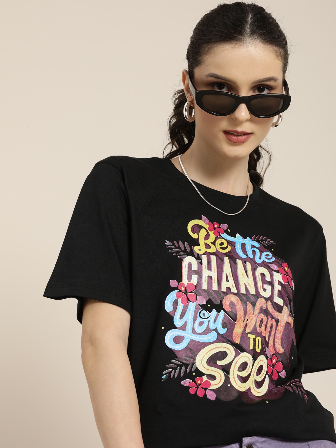DILLINGER Women Black & Blue Typography Pure Cotton Drop-Shoulder Sleeves OversizedT-shirt
DILLINGER Women Black & Blue Typography Pure Cotton Drop-Shoulder Sleeves OversizedT-shirt