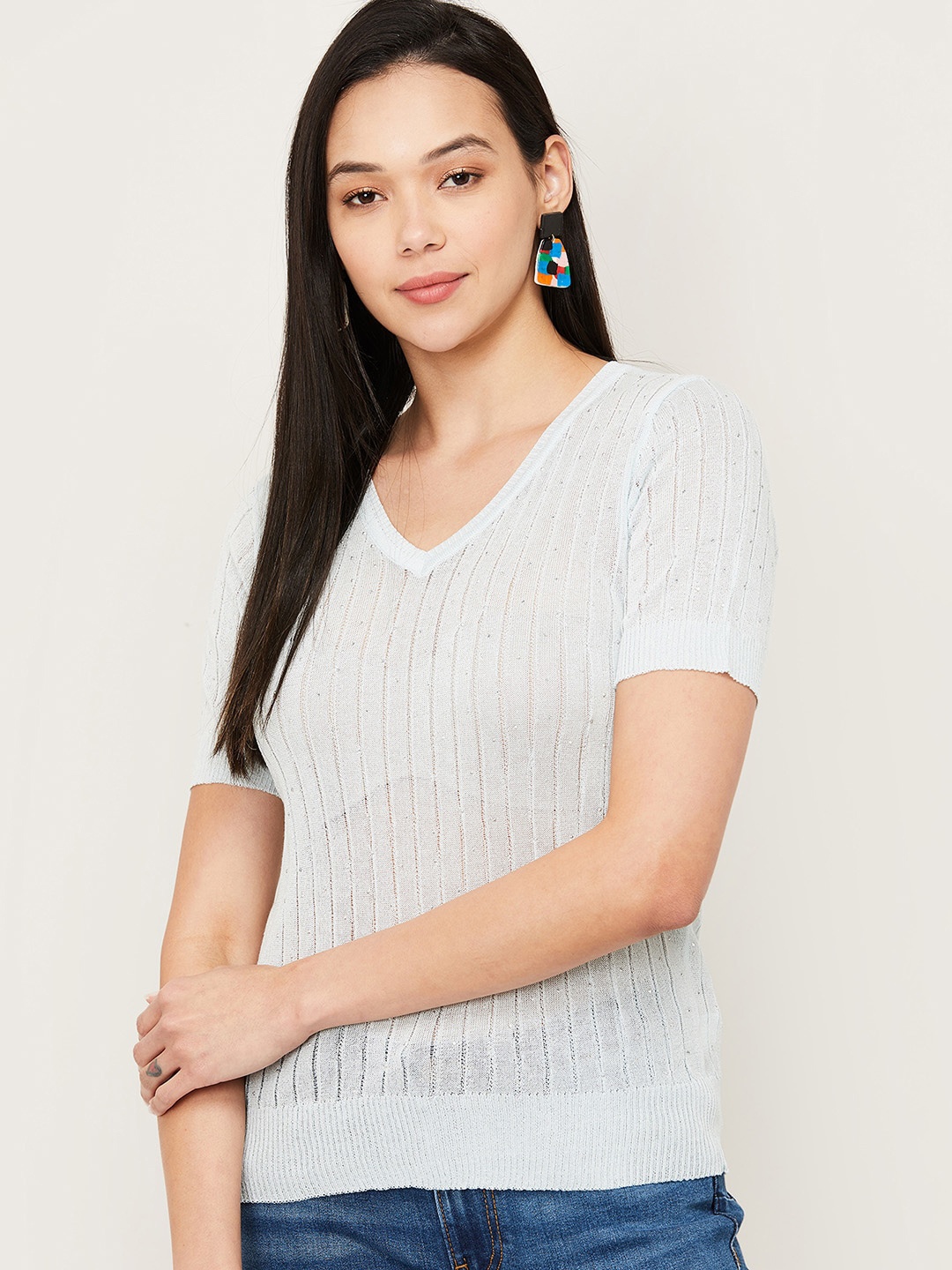 Bossini Blue Sheer Top