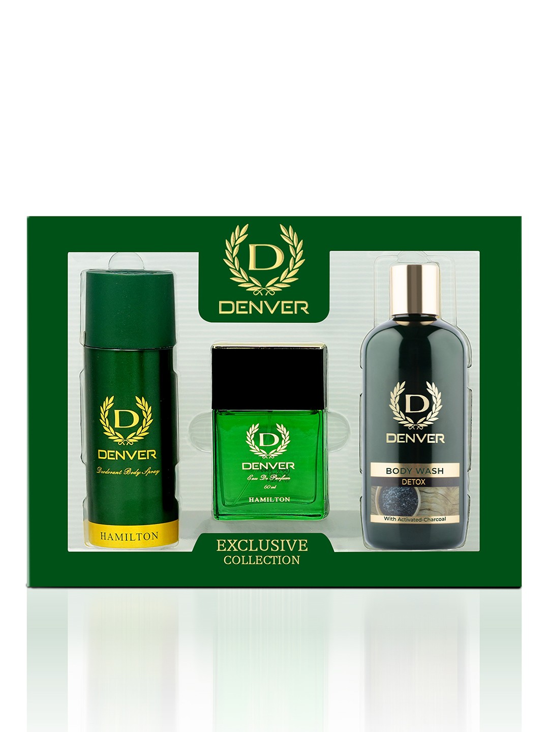 Denver Men Exclusive Grooming Gift Set with Activated Charcoal Body Wash, Green
Denver Men Exclusive Grooming Gift Set with Activated Charcoal Body Wash, Green