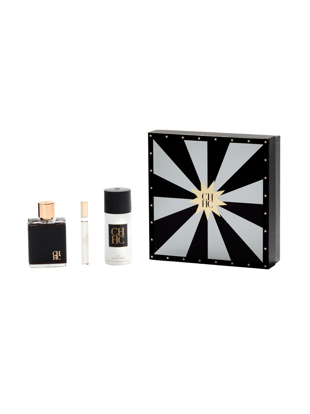 Carolina Herrera Men CH Eau De Toilette 100ml- Deodorant 150ml- Travel Perfume Spray- 10ml, Black
Carolina Herrera Men CH Eau De Toilette 100ml- Deodorant 150ml- Travel Perfume Spray- 10ml, Black