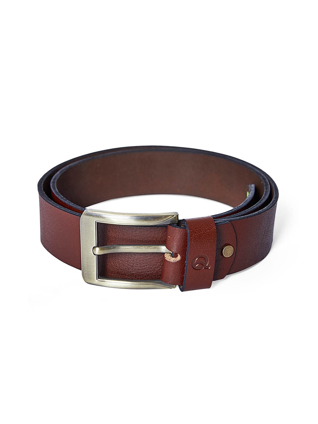 EVOQ Men Tan Brown Leather Belt