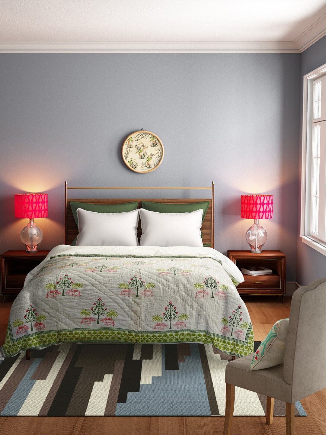 India Circus by Krsnaa Mehta Green & White 180 GSM Single Bed Floral AC Room Quilt
India Circus by Krsnaa Mehta Green & White 180 GSM Single Bed Floral AC Room Quilt