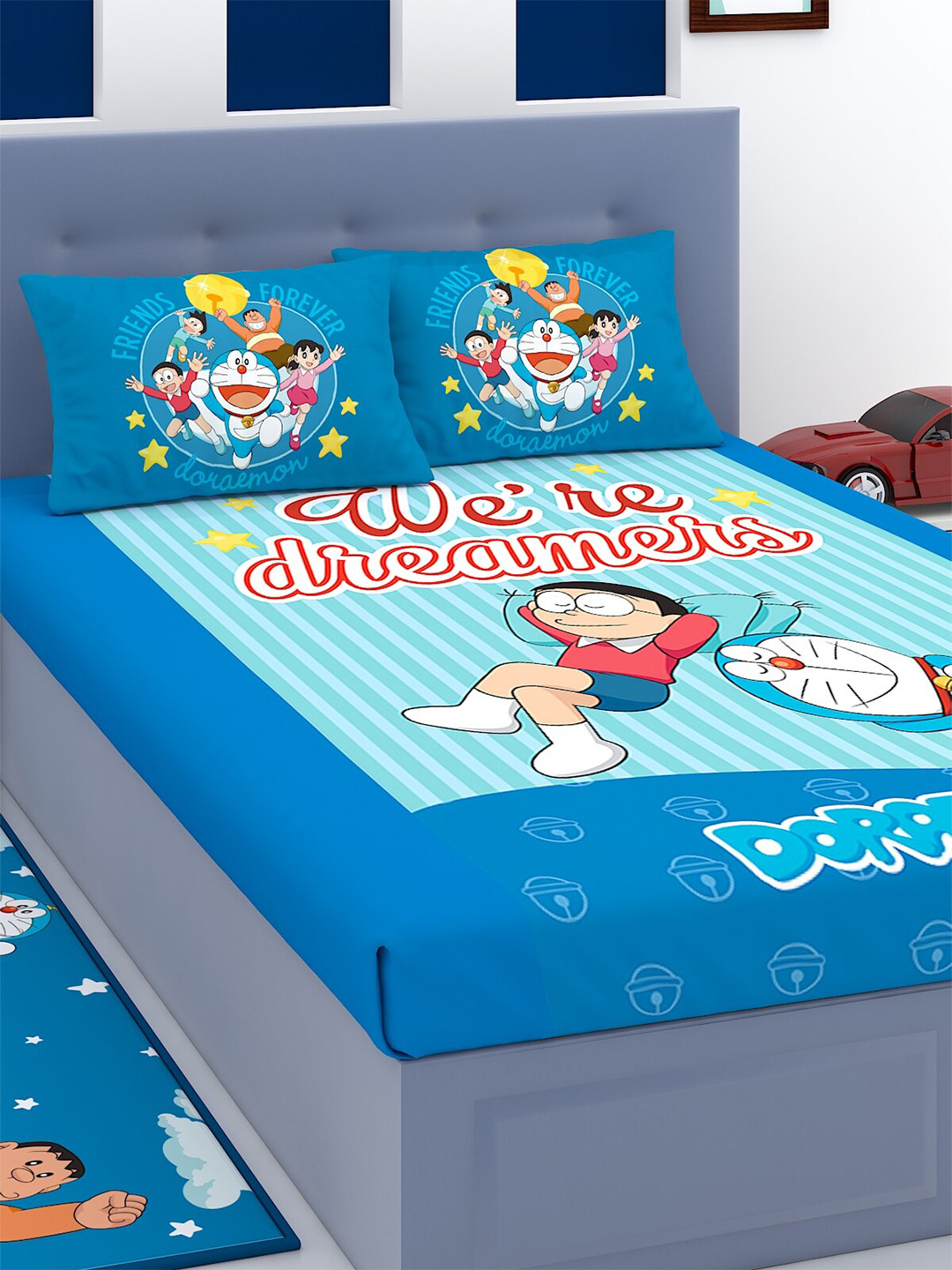 Athom Trendz Blue & Red Cartoon Characters 180 TC King Bedsheet with 2 Pillow Covers
Athom Trendz Blue & Red Cartoon Characters 180 TC King Bedsheet with 2 Pillow Covers