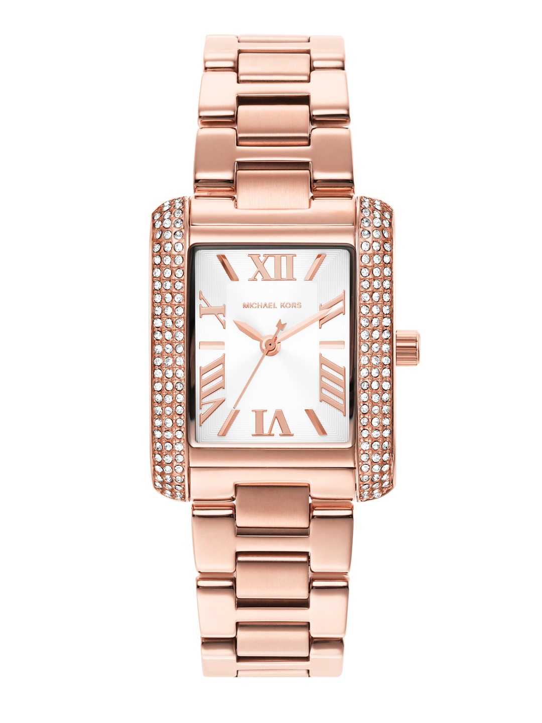 Michael Kors Women White Dial & Rose Gold-Plated Stainless Steel Bracelet Style Straps Analogue Watch
Michael Kors Women White Dial & Rose Gold-Plated Stainless Steel Bracelet Style Straps Analogue Watch