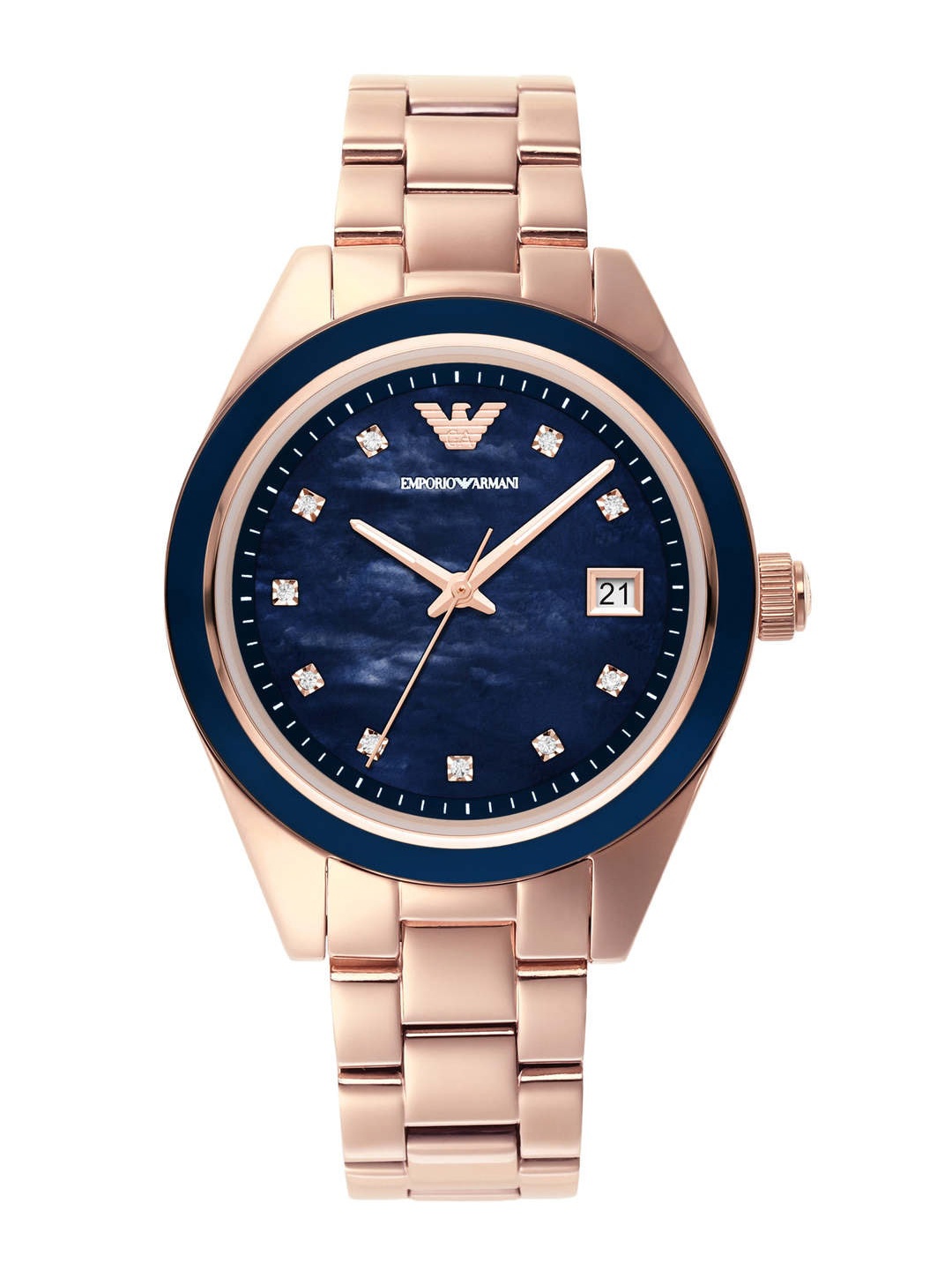 Emporio Armani Women Blue Mother of Pearl Dial Gold-Plated Bracelet Style Watch AR11449, Rose gold
Emporio Armani Women Blue Mother of Pearl Dial Gold-Plated Bracelet Style Watch AR11449, Rose gold