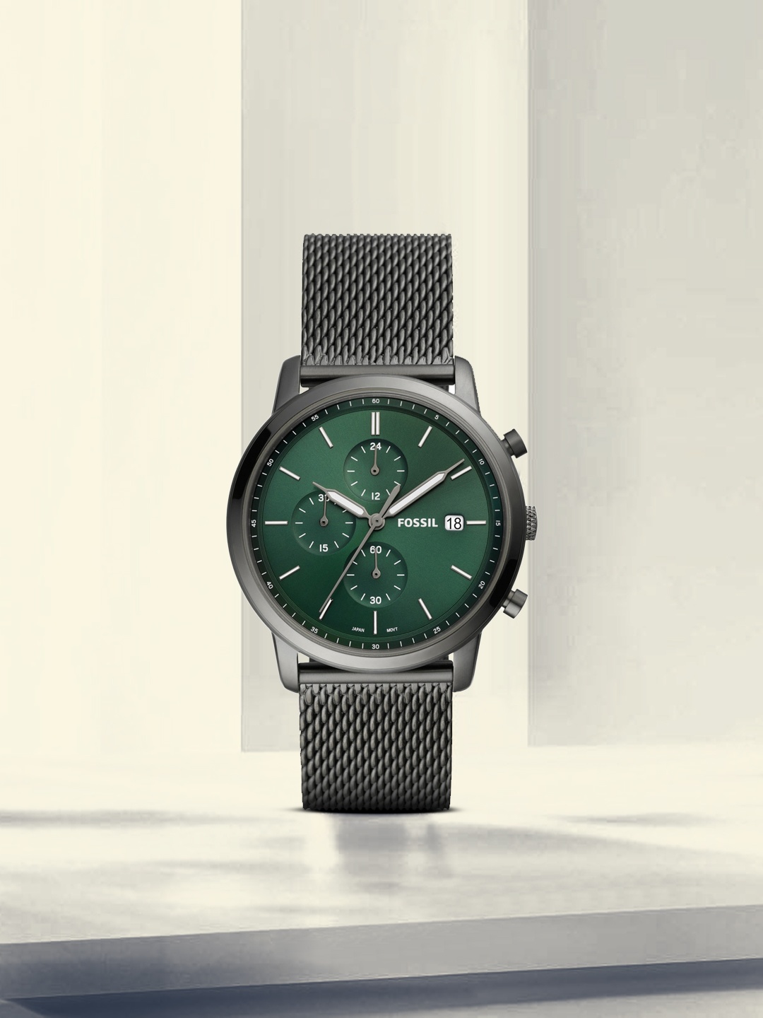 Fossil Men Green Dial & Grey Stainless Steel Bracelet Style Straps Analogue Watch FS5908
Fossil Men Green Dial & Grey Stainless Steel Bracelet Style Straps Analogue Watch FS5908