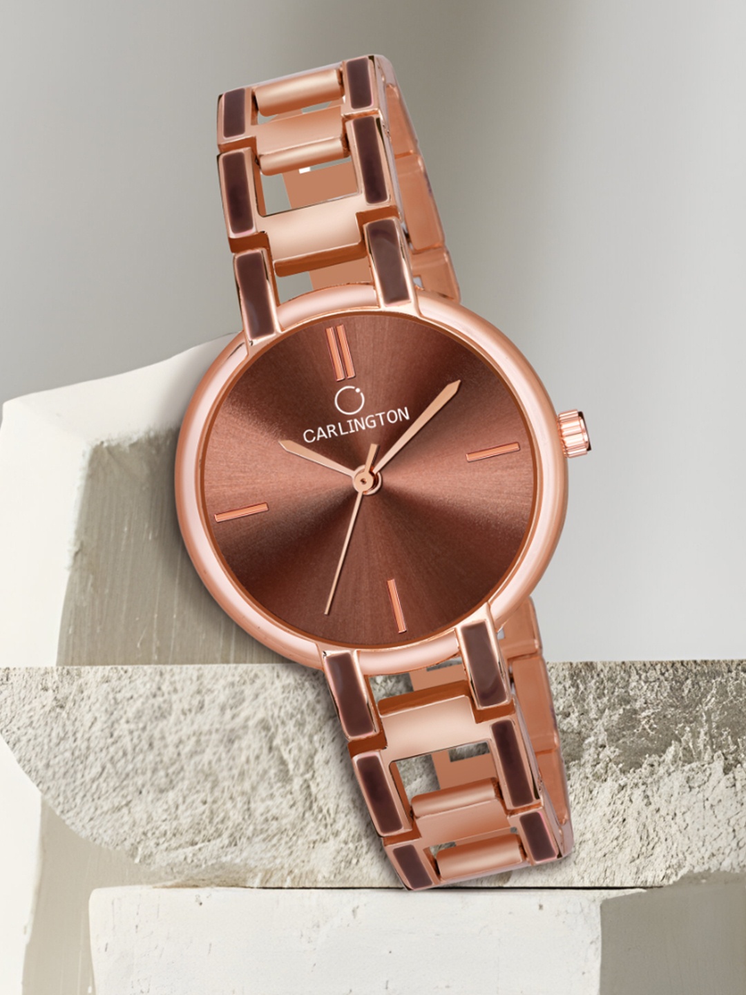 CARLINGTON Women Brown Dial & Rose Gold Stainless Steel Analogue Watch-Carlington CK Brown
CARLINGTON Women Brown Dial & Rose Gold Stainless Steel Analogue Watch-Carlington CK Brown