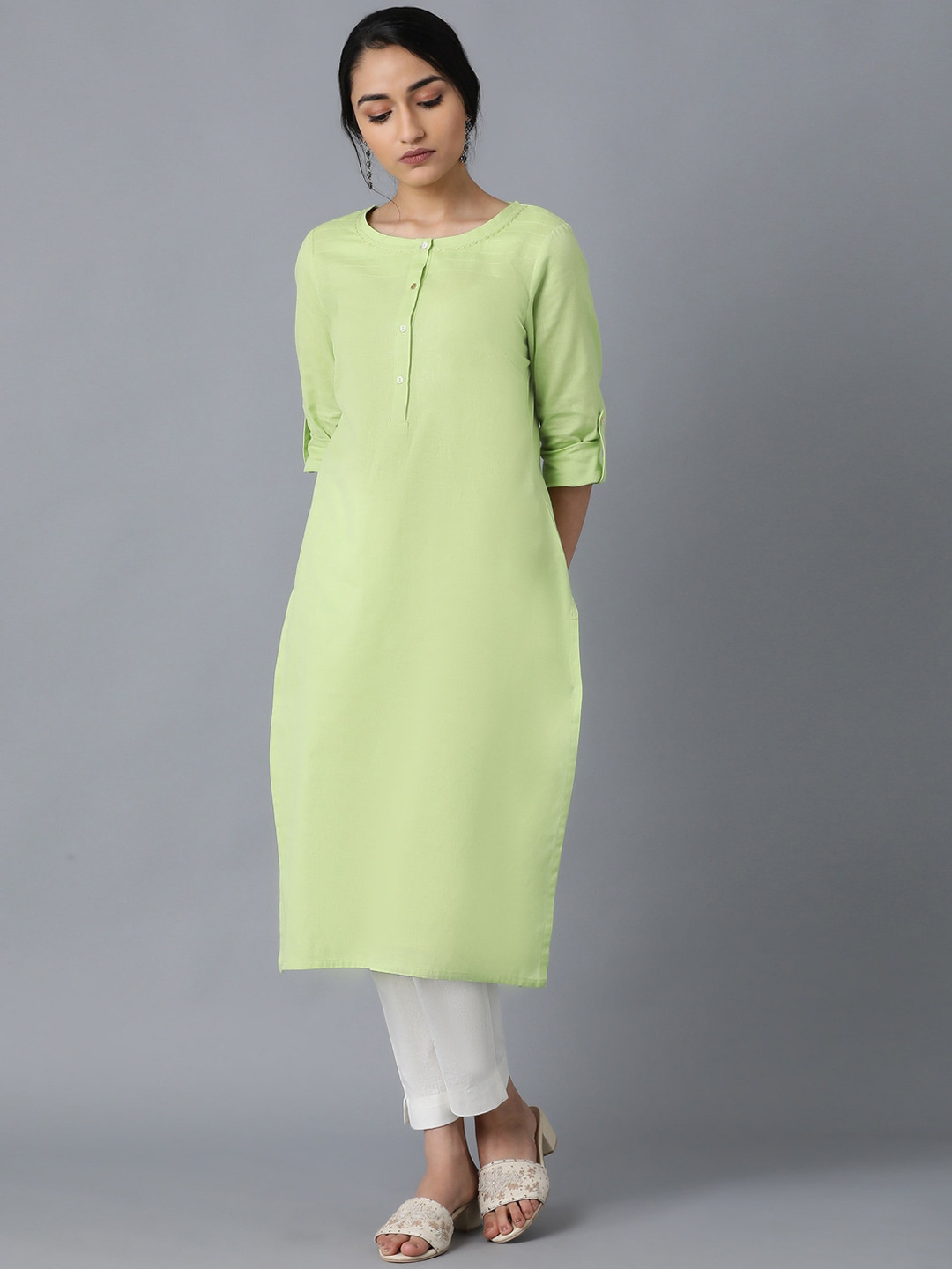 W Women Lime Green Thread Work Kurta
W Women Lime Green Thread Work Kurta