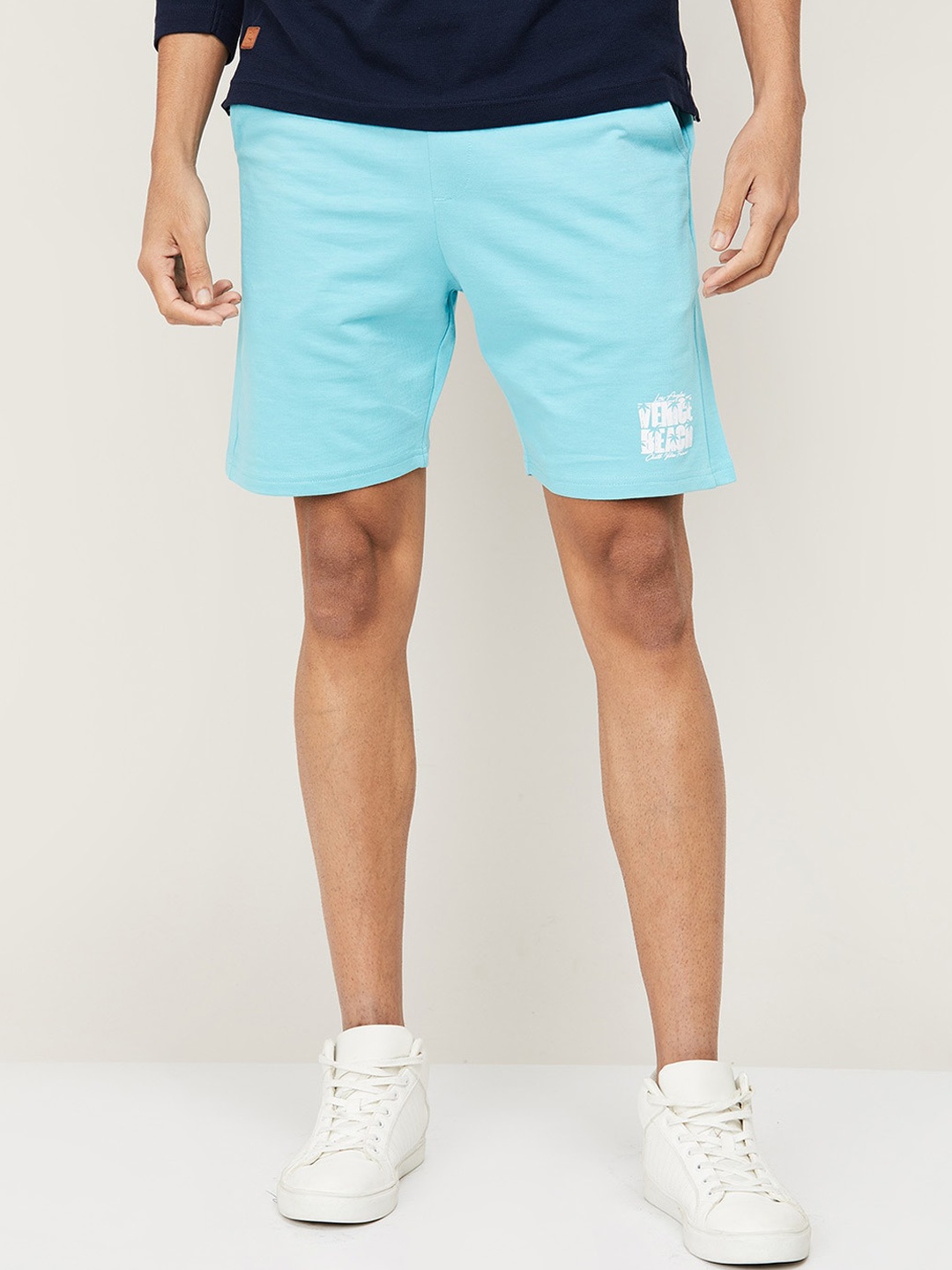 Fame Forever by Lifestyle Men Blue Solid Sports Shorts