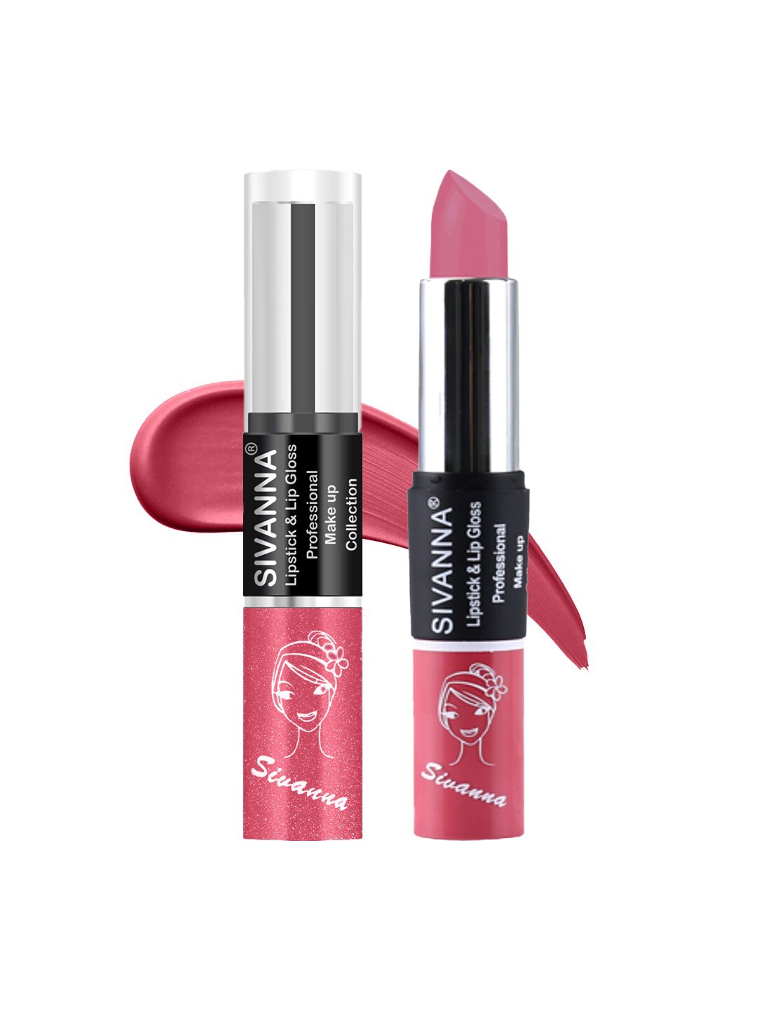 Sivanna Colors Professional Makeup Collection 2 in 1 Lipstick & Lip Gloss - DK061 30, Pink
Sivanna Colors Professional Makeup Collection 2 in 1 Lipstick & Lip Gloss - DK061 30, Pink