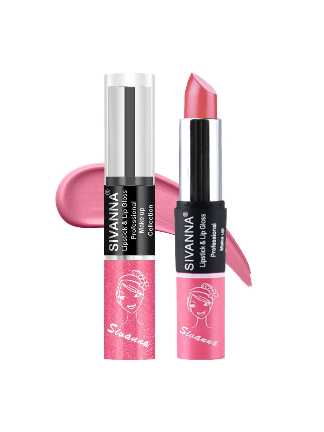 Sivanna Colors Professional Makeup Collection 2 in 1 Lipstick & Lip Gloss - DK061 13, Pink
Sivanna Colors Professional Makeup Collection 2 in 1 Lipstick & Lip Gloss - DK061 13, Pink