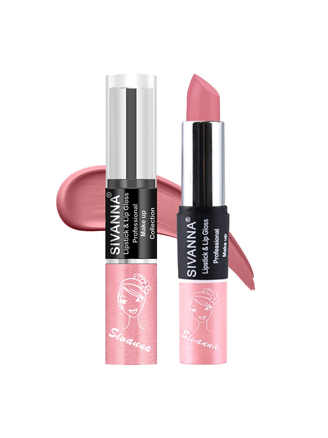 Sivanna Colors Professional Makeup Collection 2 in 1 Lipstick & Lip Gloss - DK061 26, Pink
Sivanna Colors Professional Makeup Collection 2 in 1 Lipstick & Lip Gloss - DK061 26, Pink