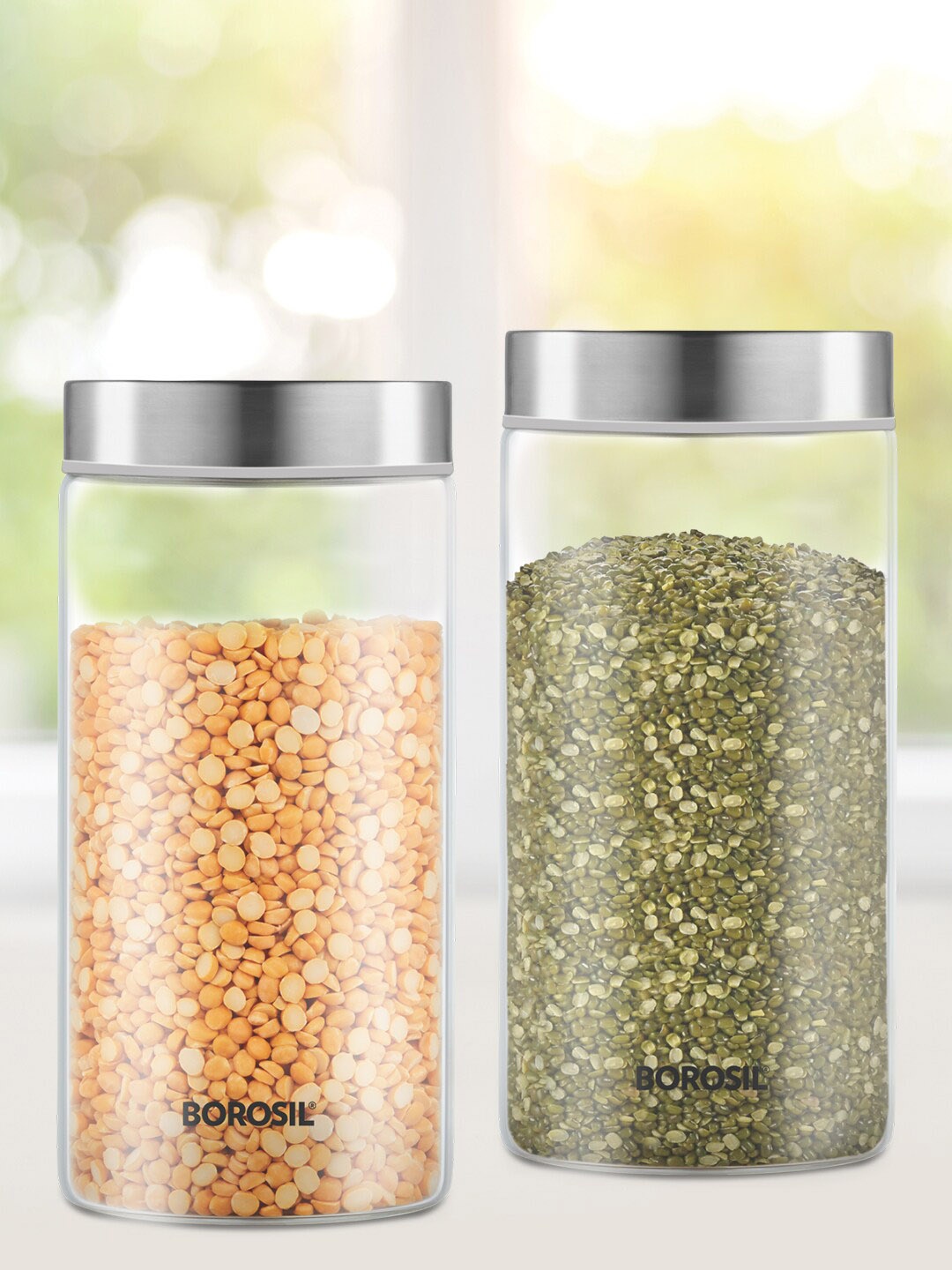 BOROSIL Endura Set Of 2 Transparent Microwave Safe Glass Airtight Kitchen Storage Box
BOROSIL Endura Set Of 2 Transparent Microwave Safe Glass Airtight Kitchen Storage Box