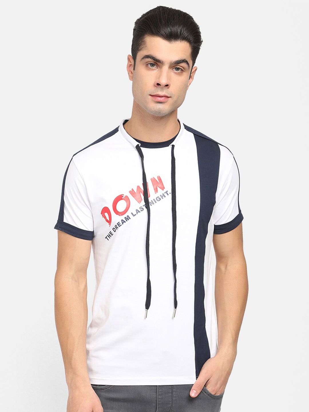 V2 Value & Variety Men White & Navy Blue Typography Printed Cotton Regular Fit T-Shirt
V2 Value & Variety Men White & Navy Blue Typography Printed Cotton Regular Fit T-Shirt