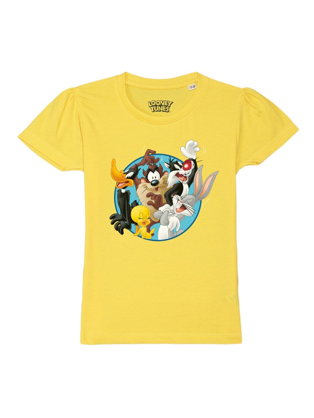 Looney Tunes by Wear Your Mind Girls Yellow & Blue Looney Tunes Printed Cotton T-shirt
Looney Tunes by Wear Your Mind Girls Yellow & Blue Looney Tunes Printed Cotton T-shirt