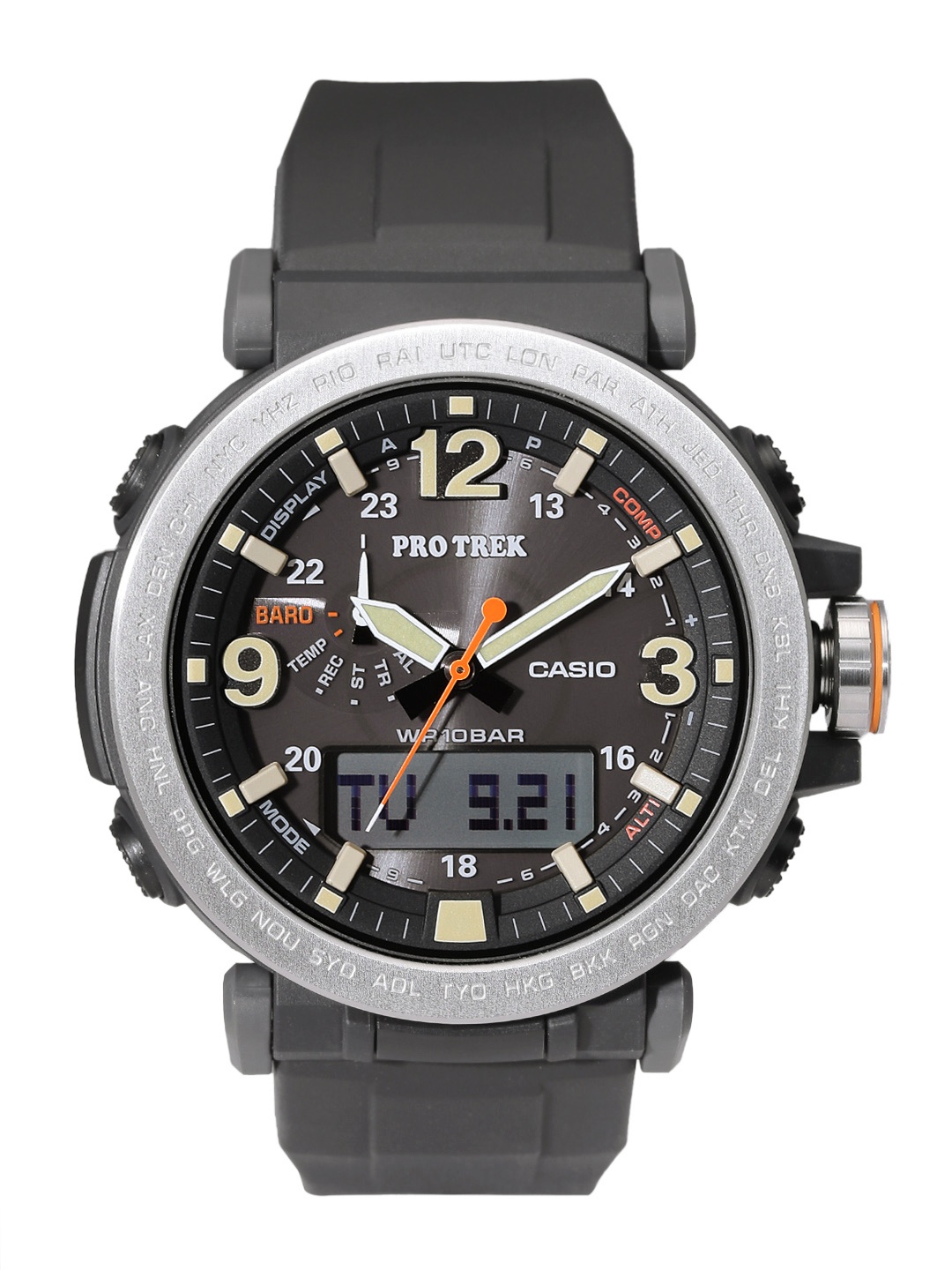 CASIO Outdoor Men Grey Dial Protrek Watch PRG-600-1DR - SL92