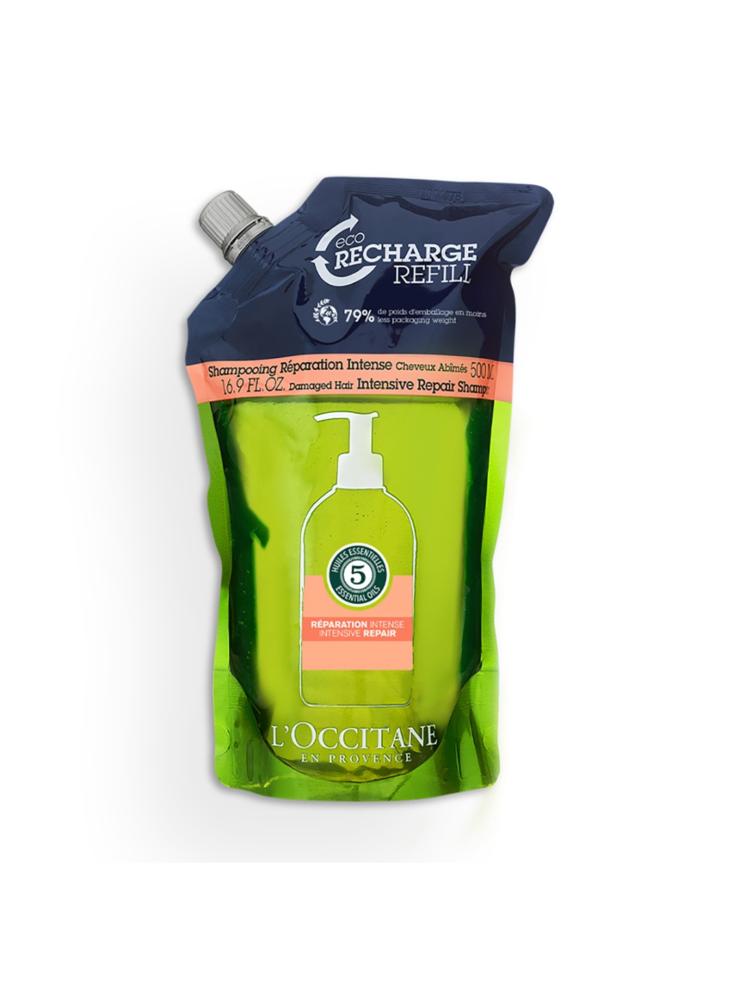 LOccitane en Provence Aromachologie Intensive Repair Shampoo Eco-Refill 500 ml, Green
LOccitane en Provence Aromachologie Intensive Repair Shampoo Eco-Refill 500 ml, Green