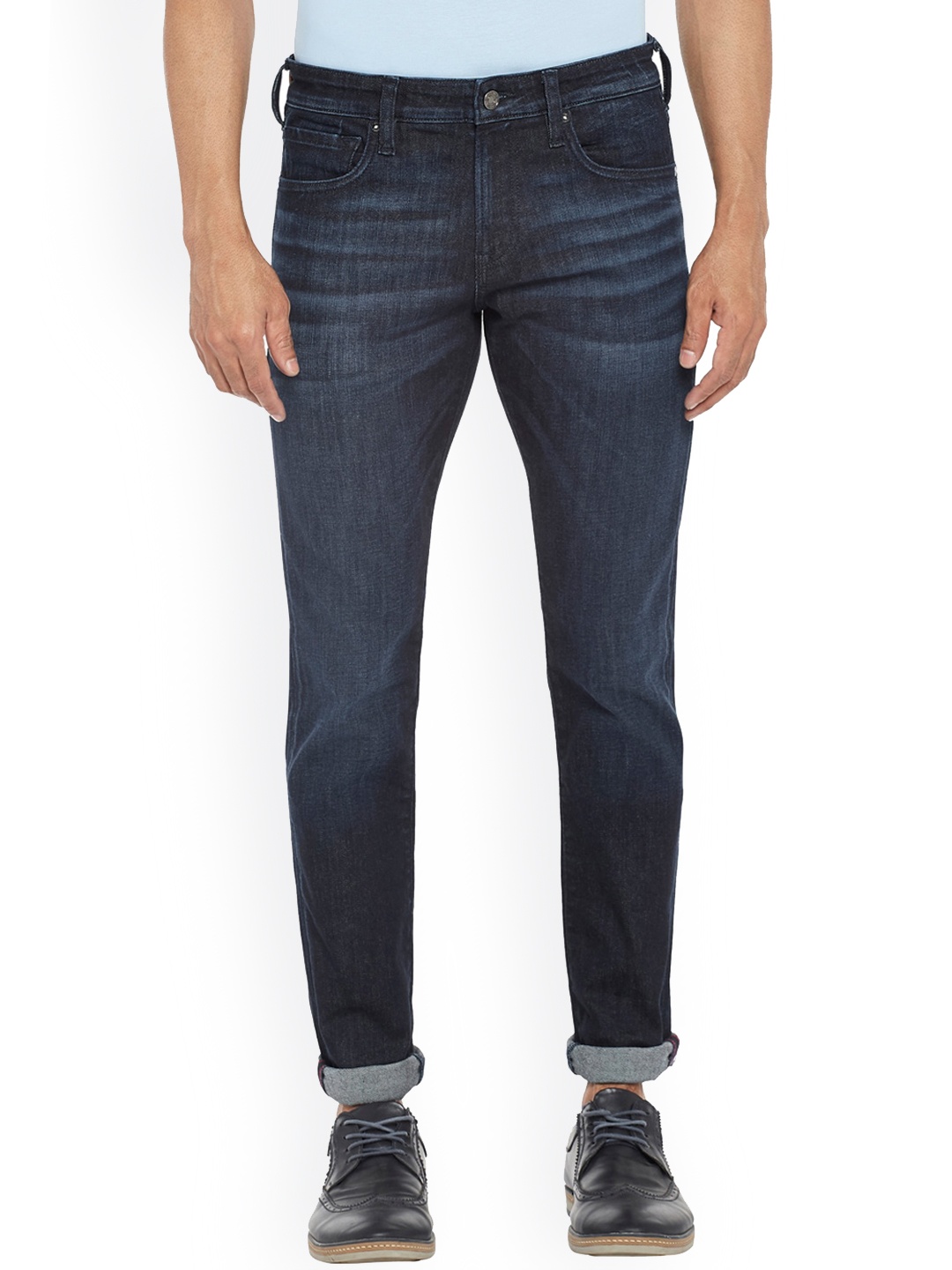 EVERBLUE Men Solid Tapered Slim Fit Light Fade Stretchable Jeans, Blue
EVERBLUE Men Solid Tapered Slim Fit Light Fade Stretchable Jeans, Blue