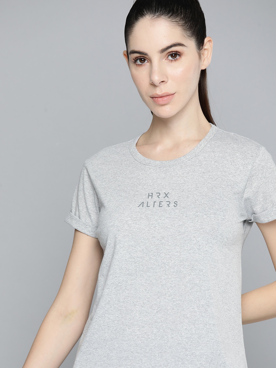 HRX By Hrithik Roshan Lifestyle Women Grey Mel Bio-Wash Brand Carrier T-shirt, Grey melange
HRX By Hrithik Roshan Lifestyle Women Grey Mel Bio-Wash Brand Carrier T-shirt, Grey melange