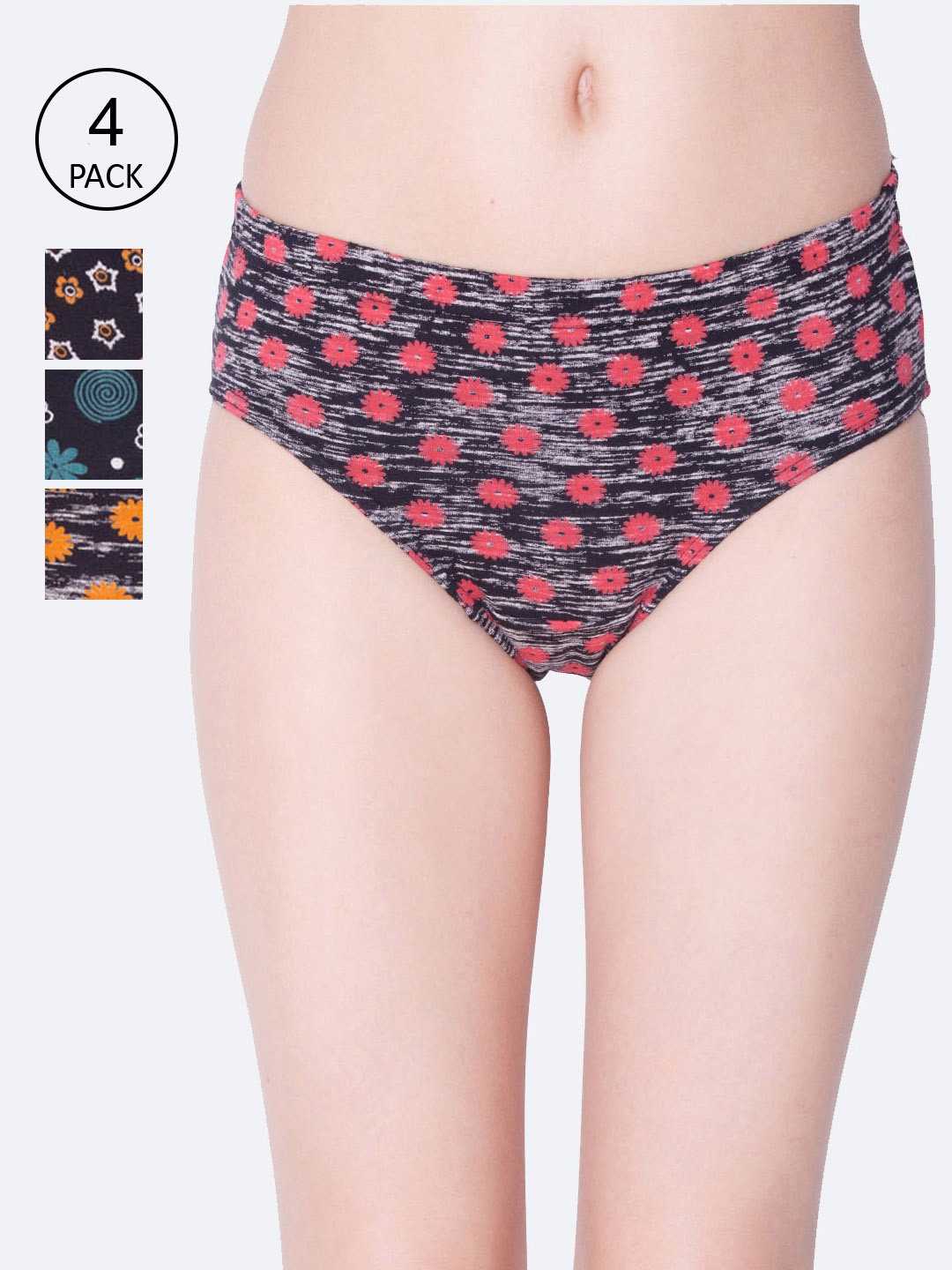 Dollar Missy Pack of 4 Deep Printed Inner Elasticated Hipster Panty MMBB-121P-R3-IE2-PO4, Assorted
Dollar Missy Pack of 4 Deep Printed Inner Elasticated Hipster Panty MMBB-121P-R3-IE2-PO4, Assorted