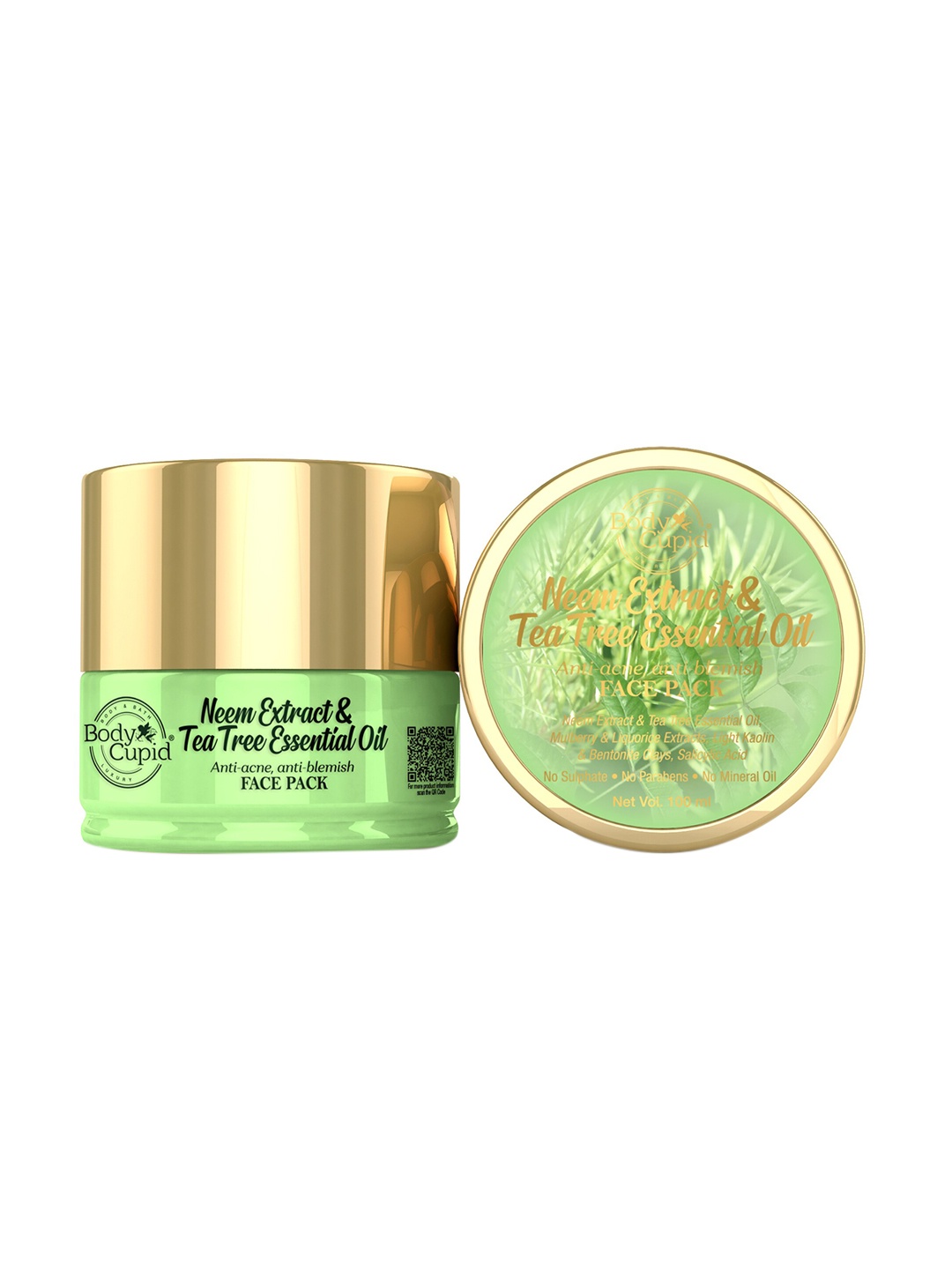 Body Cupid Neem & Tea Tree Face Pack with Mulberry & Liquorice Extracts 100 ml, Green
Body Cupid Neem & Tea Tree Face Pack with Mulberry & Liquorice Extracts 100 ml, Green