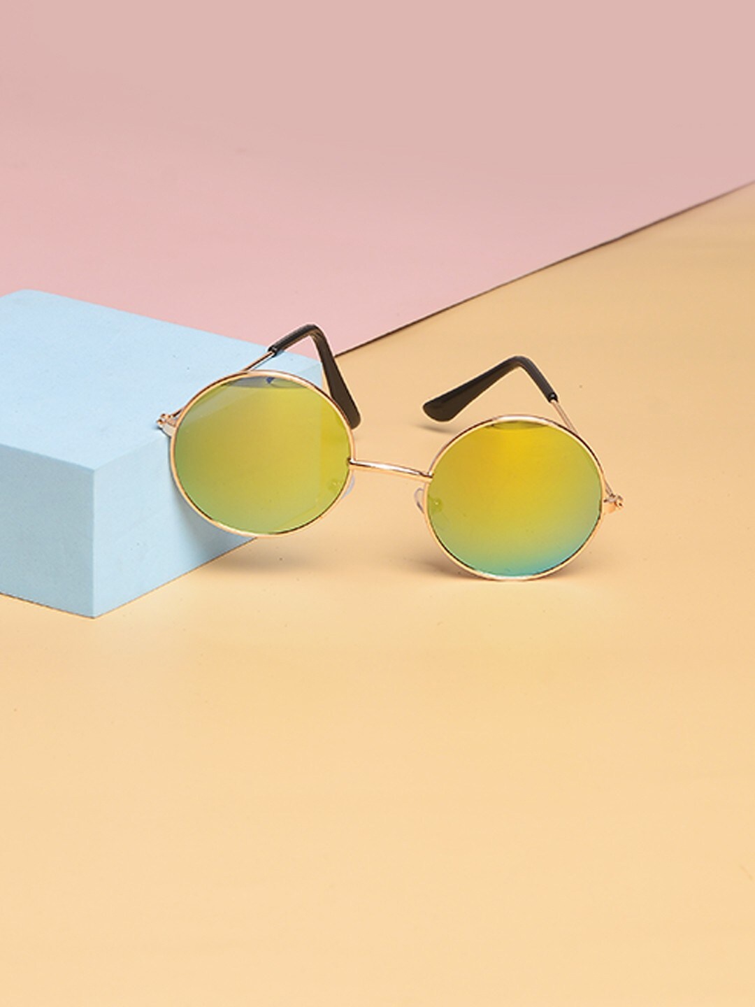 POPLINS Unisex Kids Green Lens & Gold-Toned Sunglasses with UV Protected Lens GG-1055-F
POPLINS Unisex Kids Green Lens & Gold-Toned Sunglasses with UV Protected Lens GG-1055-F