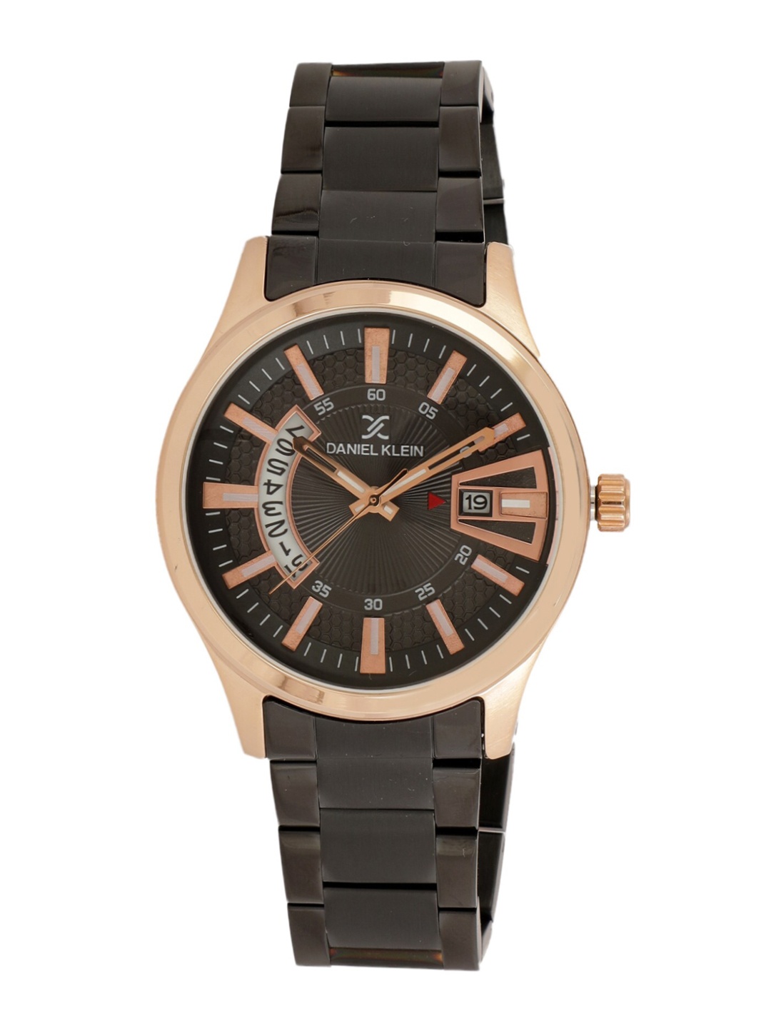 Daniel Klein Men Black Printed Dial & Black Stainless Steel Bracelet Style Straps Analogue Watch
Daniel Klein Men Black Printed Dial & Black Stainless Steel Bracelet Style Straps Analogue Watch