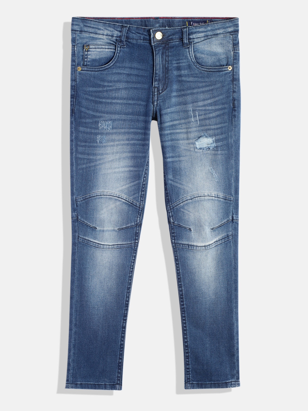 Allen Solly Junior Boys Skinny Fit Mildly Distressed Stretchable Jeans, Blue 
Allen Solly Junior Boys Skinny Fit Mildly Distressed Stretchable Jeans, Blue