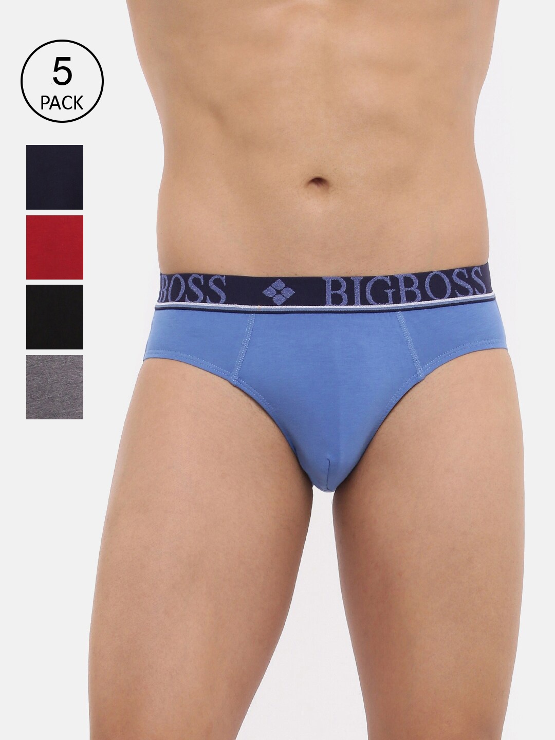 Dollar Bigboss Men's Solid Pack of 5 Shuffle Intellisoft Cotton Modal Brief MJBR-09, Assorted
Dollar Bigboss Men's Solid Pack of 5 Shuffle Intellisoft Cotton Modal Brief MJBR-09, Assorted