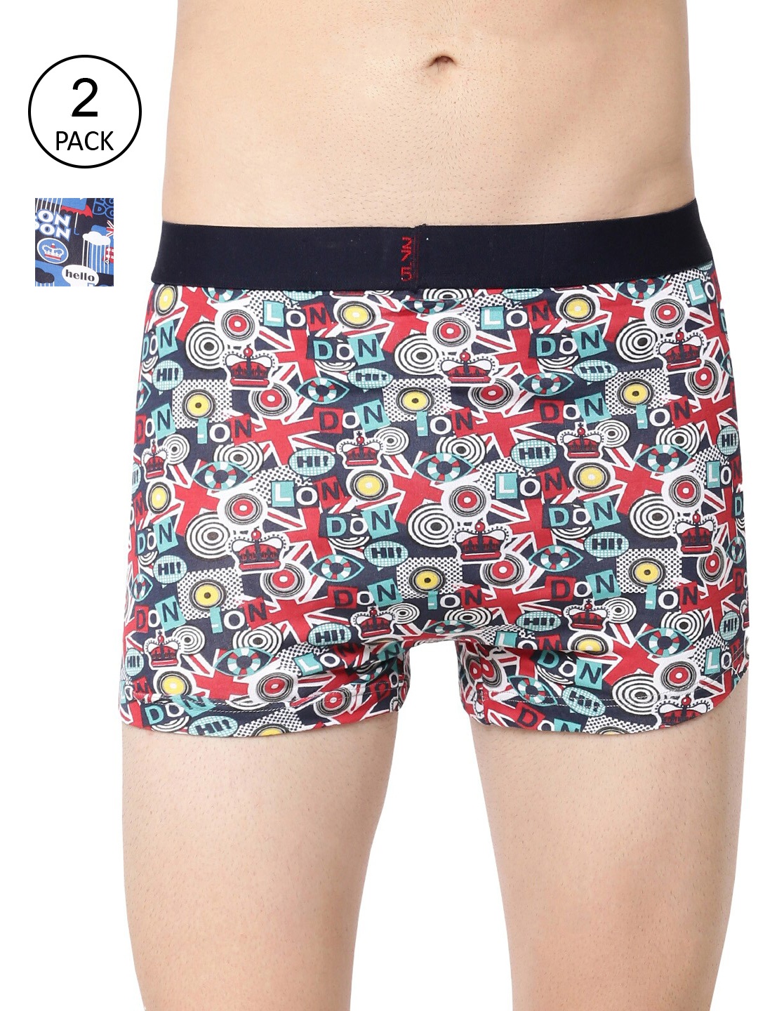Dollar Bigboss Men Pack of 2 Printed Combed Cotton Trunks MBTR-14-TRENDYPRNT-PO2-CO3, Assorted
Dollar Bigboss Men Pack of 2 Printed Combed Cotton Trunks MBTR-14-TRENDYPRNT-PO2-CO3, Assorted