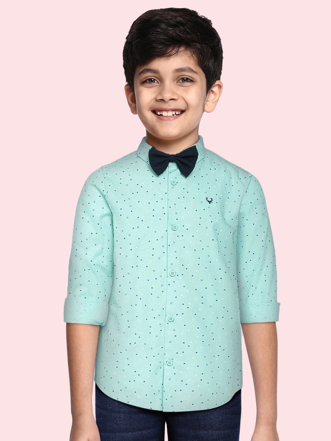 Allen Solly Junior Boys Mint Green Geometric Printed Slim Fit Pure Cotton Casual Shirt
Allen Solly Junior Boys Mint Green Geometric Printed Slim Fit Pure Cotton Casual Shirt
