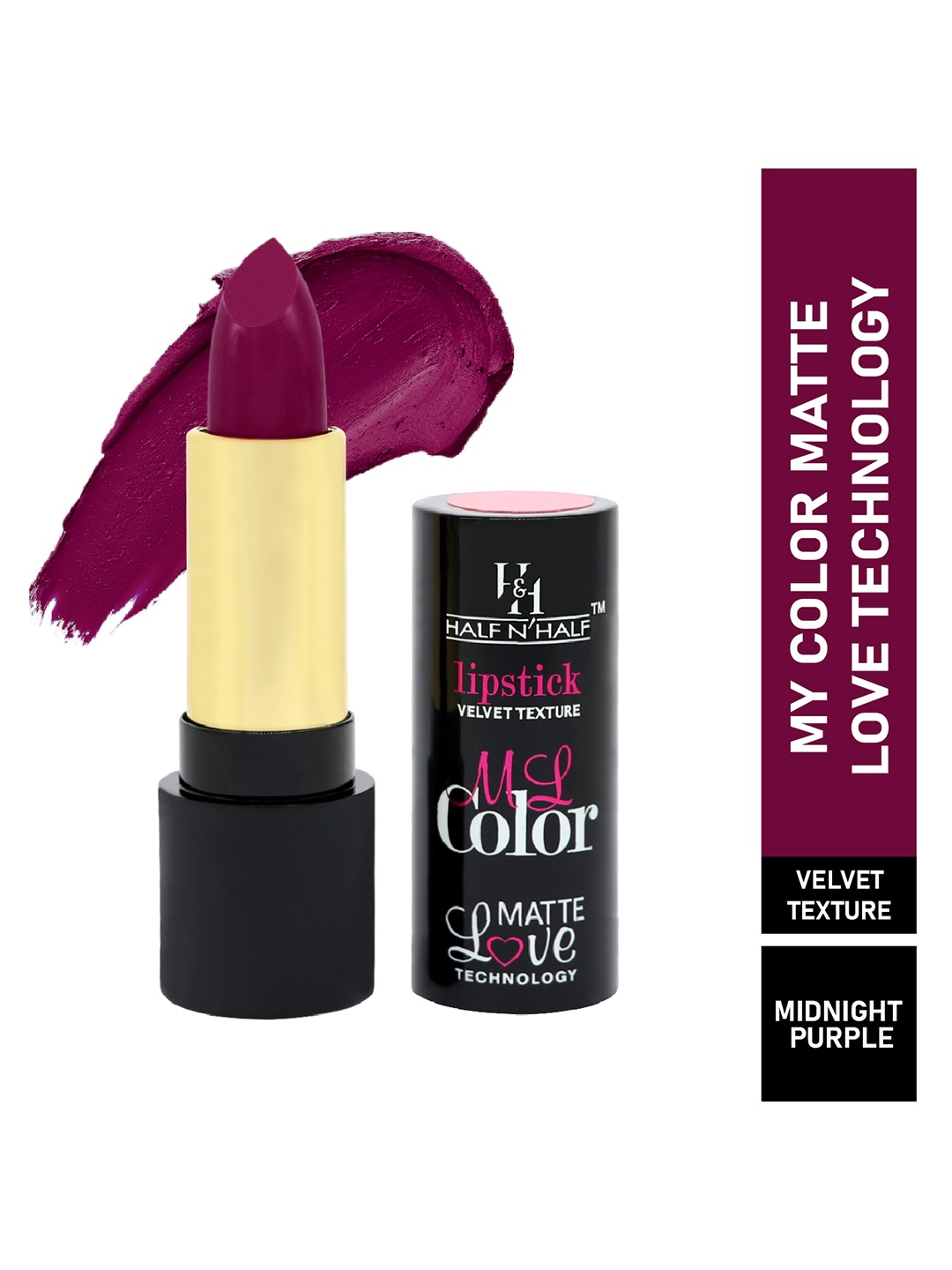Half N Half ML Color Velvet Texture Matte Love Technology Lipstick - Midnight Purple
Half N Half ML Color Velvet Texture Matte Love Technology Lipstick - Midnight Purple