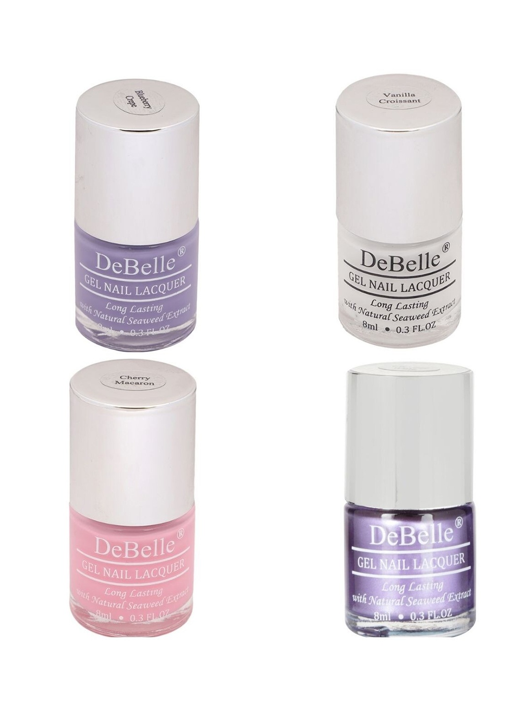 DeBelle Set of 4 Seaweed Extract Grapevine Pastels Gel Nail Lacquers- 8ml each, Pink
DeBelle Set of 4 Seaweed Extract Grapevine Pastels Gel Nail Lacquers- 8ml each, Pink