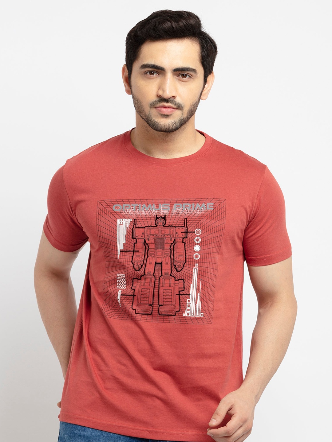 Status Quo Men Rust Typography Printed T-shirt