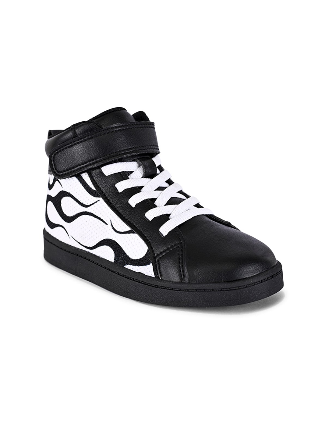 KazarMax Women Black & White Colourblocked PU Sneakers