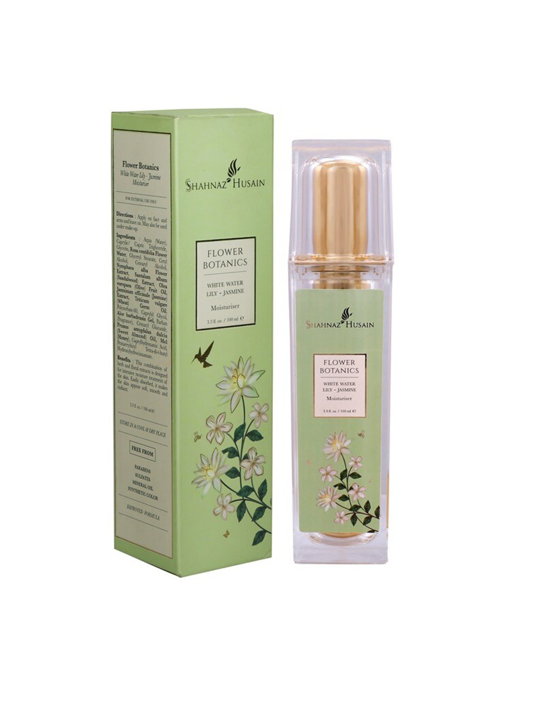 Shahnaz Husain Flower Botanics White Water Lily & Jasmine Moisturizer - 100 ml, Green
Shahnaz Husain Flower Botanics White Water Lily & Jasmine Moisturizer - 100 ml, Green
