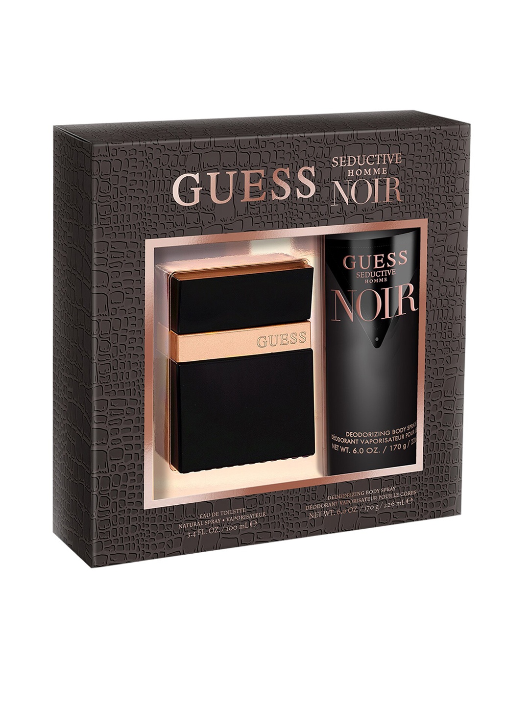 GUESS Men Set of Seductive Noir Eau de Toilette 100 ml & Deodorant Spray 226 ml, Black
GUESS Men Set of Seductive Noir Eau de Toilette 100 ml & Deodorant Spray 226 ml, Black