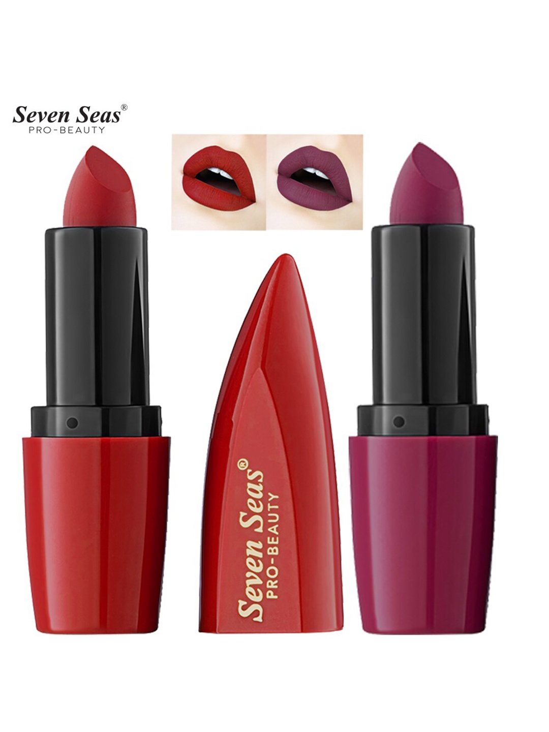 Seven Seas Pro-Beauty Set of 2 Ultimate Matte Lipsticks - Crown Of Thorns & Matte Red
Seven Seas Pro-Beauty Set of 2 Ultimate Matte Lipsticks - Crown Of Thorns & Matte Red